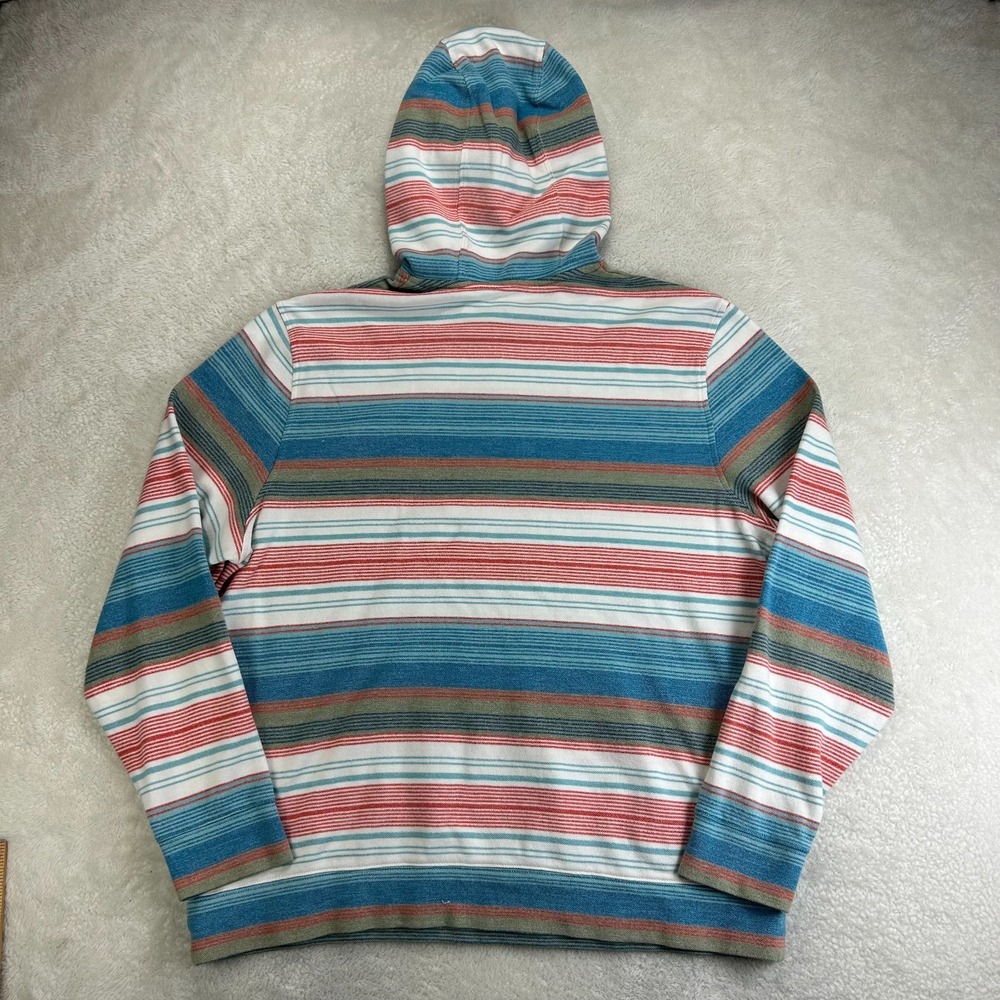 L.L.Bean Hooded Sweatshirt Mens XL Multicolor Striped Soft Traditional Fit - Picture 2 of 10